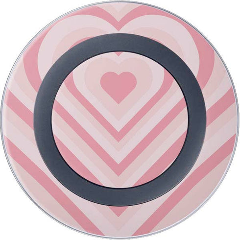 Pink Heart Pattern Wireless Charger Skin