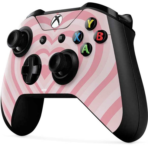 Pink Heart Pattern Xbox One X Controller Skin