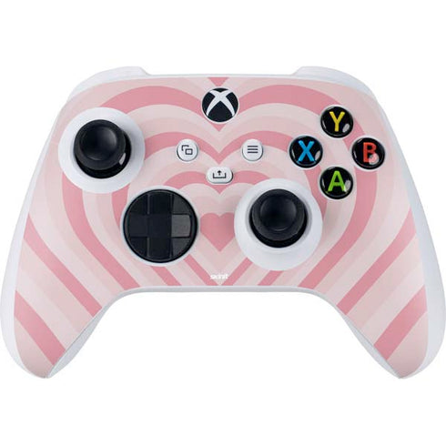 Pink Heart Pattern Xbox Series S Controller Skin