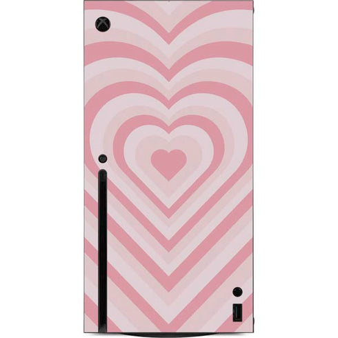Pink Heart Pattern Xbox Series X Console Skin