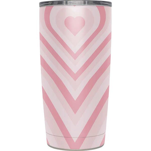 Pink Heart Pattern Yeti 20oz Tumbler Skin