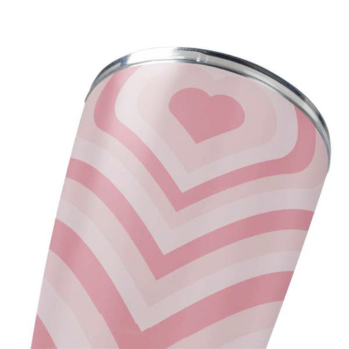 Pink Heart Pattern Yeti 20oz Tumbler Skin