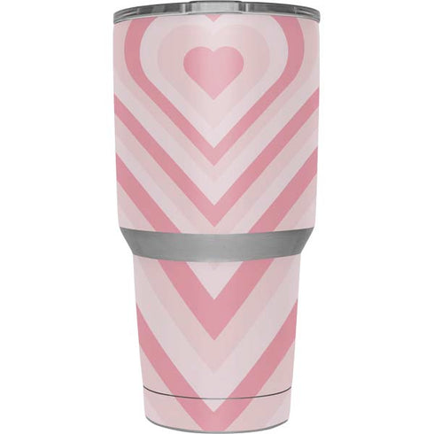 Pink Heart Pattern Yeti 30oz Rambler Tumbler Skin