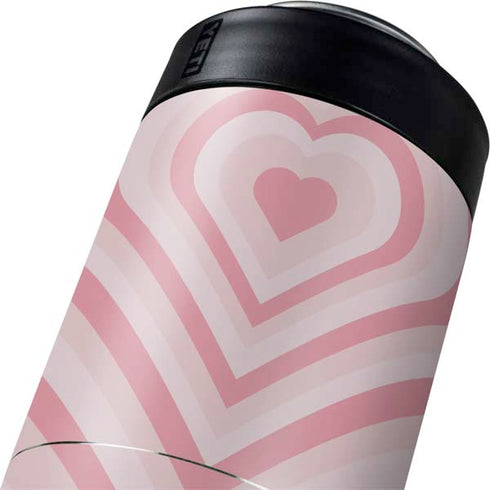 Pink Heart Pattern Yeti Colster Can Insulator Skin