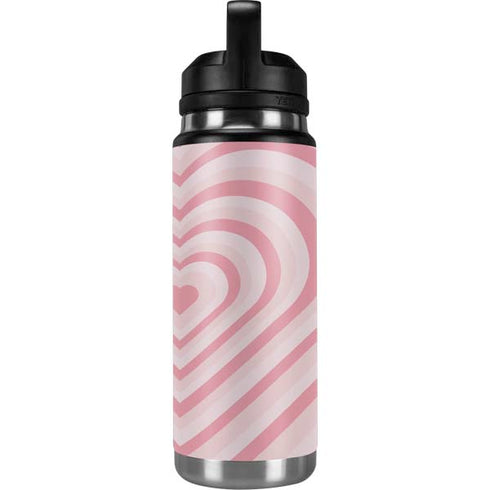 Pink Heart Pattern YETI Rambler 26oz Bottle Skin