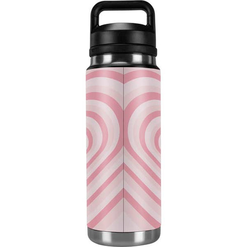 Pink Heart Pattern YETI Rambler 26oz Bottle Skin