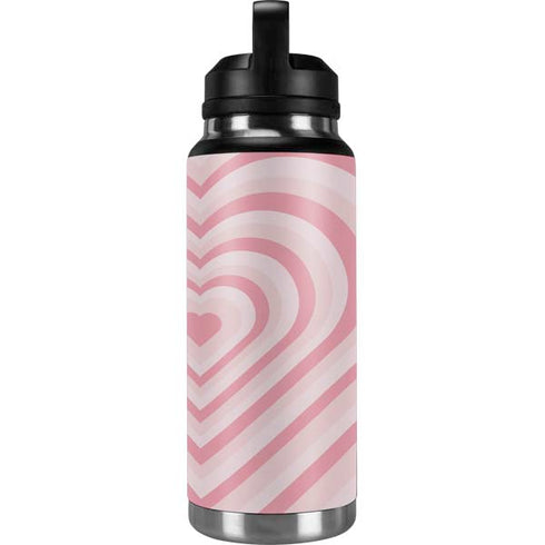 Pink Heart Pattern YETI Rambler 36oz Bottle Skin