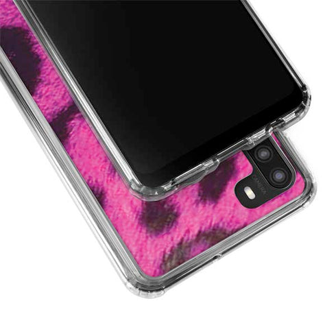 Pink Leopard Spots Galaxy A21 Clear Case