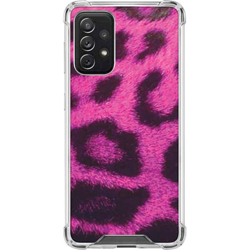 Pink Leopard Spots Galaxy A72 5G Clear Case