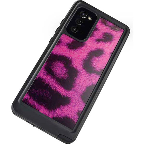 Pink Leopard Spots Galaxy Note20 5G Waterproof Case