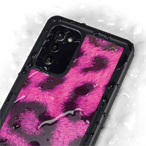 Pink Leopard Spots Galaxy Note20 5G Waterproof Case