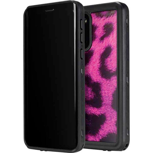 Pink Leopard Spots Galaxy S20 Plus Waterproof Case