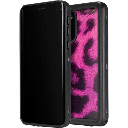 Pink Leopard Spots Galaxy S20 Waterproof Case