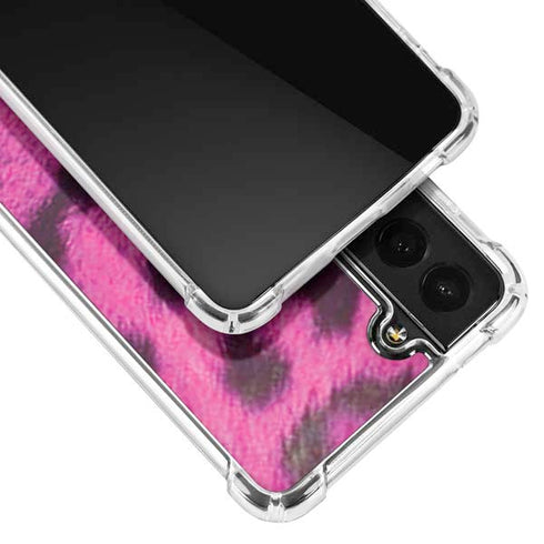 Pink Leopard Spots Galaxy S21 FE Clear Case