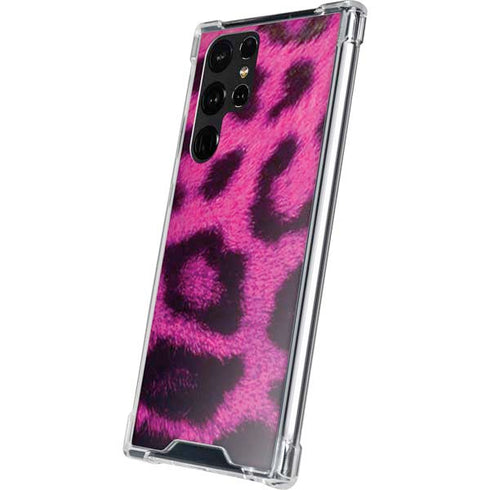 Pink Leopard Spots Galaxy S22 Ultra Clear Case