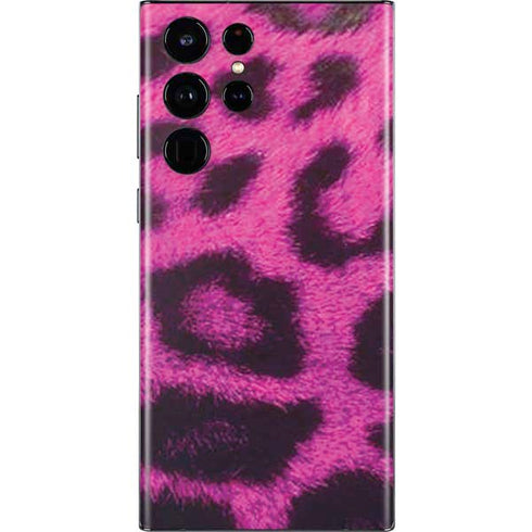 Pink Leopard Spots Galaxy S22 Ultra Skin