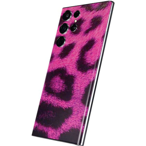 Pink Leopard Spots Galaxy S22 Ultra Skin