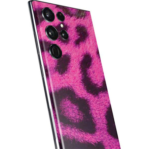 Pink Leopard Spots Galaxy S22 Ultra Skin
