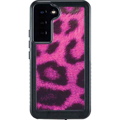 Pink Leopard Spots Galaxy S23 Plus Waterproof Case