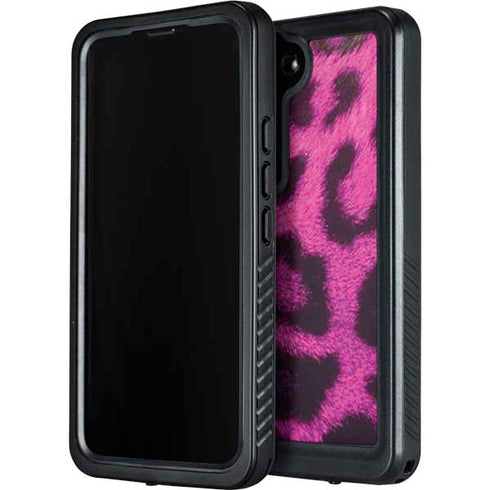 Pink Leopard Spots Galaxy S23 Plus Waterproof Case