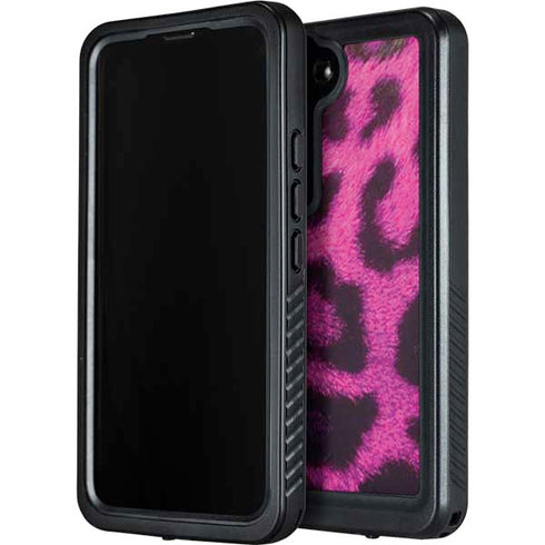 Pink Leopard Spots Galaxy S23 Waterproof Case