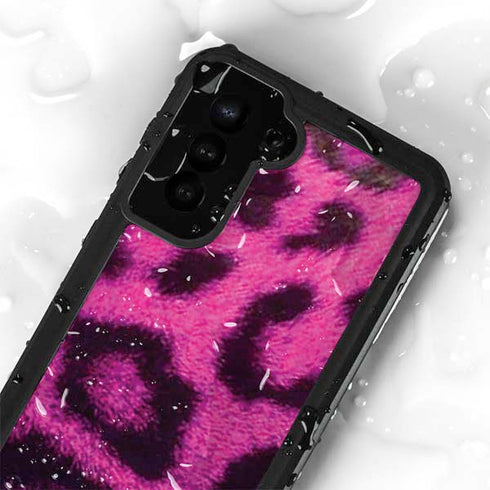 Pink Leopard Spots Galaxy S23 Waterproof Case