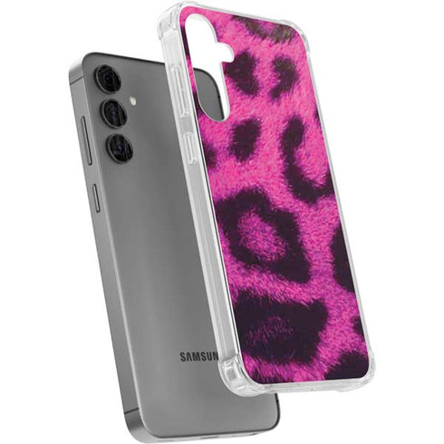 Pink Leopard Spots Galaxy S24 Plus Clear Case