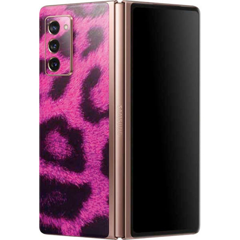 Pink Leopard Spots Galaxy Z Fold2 5G Skin