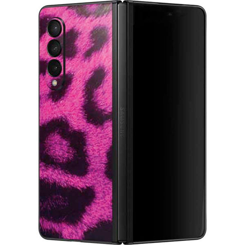 Pink Leopard Spots Galaxy Z Fold3 5G Skin