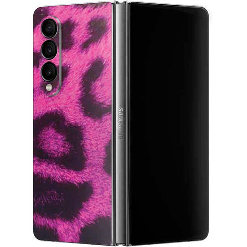 Pink Leopard Spots Galaxy Z Fold4 5G Skin