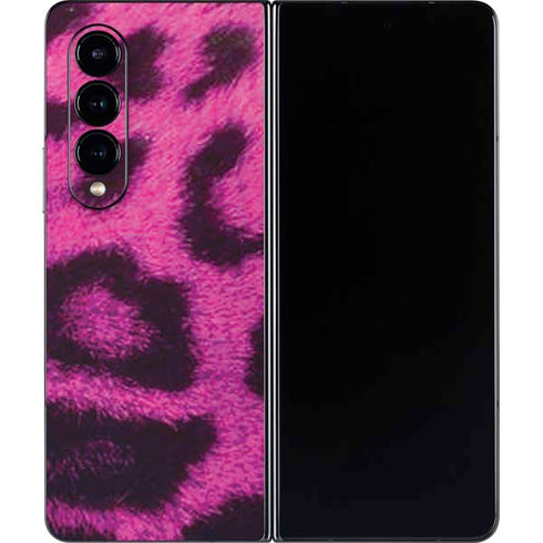 Pink Leopard Spots Galaxy Z Fold4 5G Skin