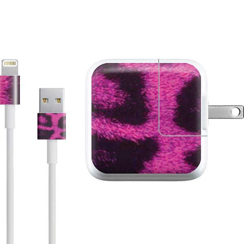 Pink Leopard Spots iPad Charger (10W USB) Skin