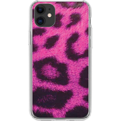 Pink Leopard Spots iPhone 11 Clear Case