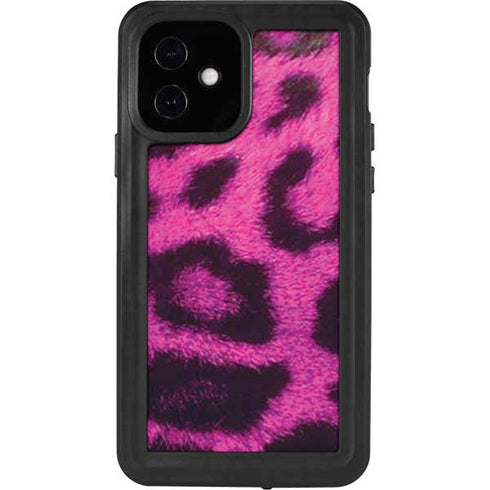 Pink Leopard Spots iPhone 12 Waterproof Case