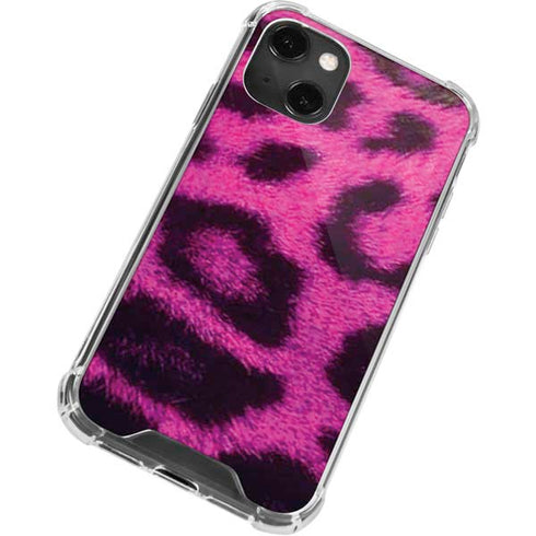 Pink Leopard Spots iPhone 13 Mini Clear Case