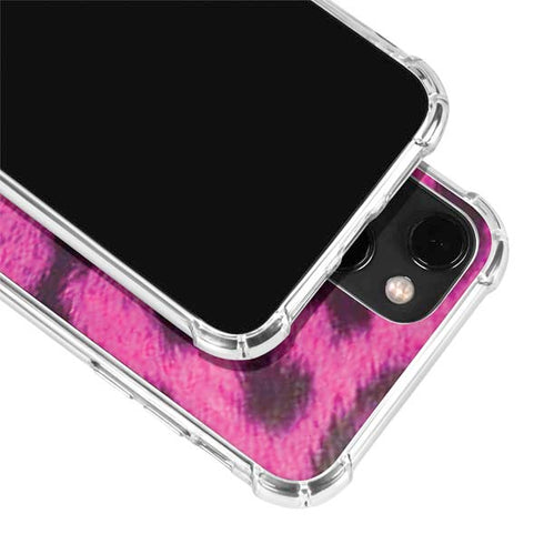 Pink Leopard Spots iPhone 14 Clear Case