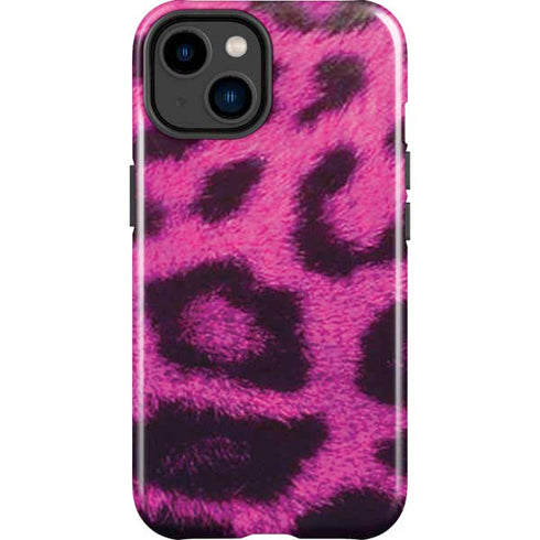 Pink Leopard Spots iPhone 14 Plus Impact Case