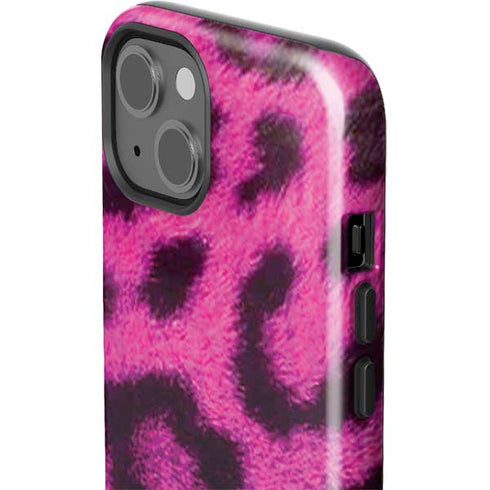 Pink Leopard Spots iPhone 15 Plus Impact Case