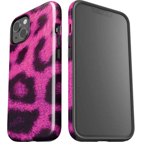 Pink Leopard Spots iPhone 15 Plus Impact Case