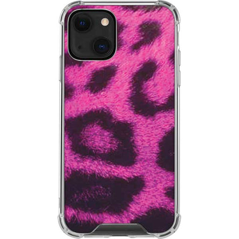 Pink Leopard Spots iPhone 14 Plus Clear Case