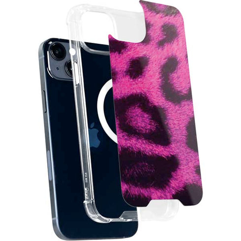 Pink Leopard Spots iPhone 15 Plus MagSafe Case