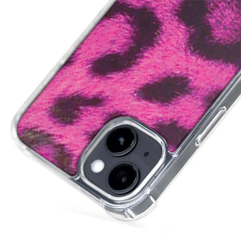 Pink Leopard Spots iPhone 15 Plus MagSafe Case
