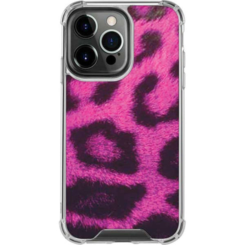 Pink Leopard Spots iPhone 14 Pro Clear Case