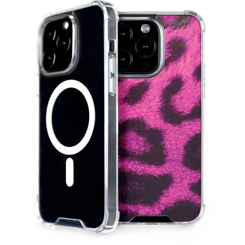 Pink Leopard Spots iPhone 14 Pro MagSafe Case