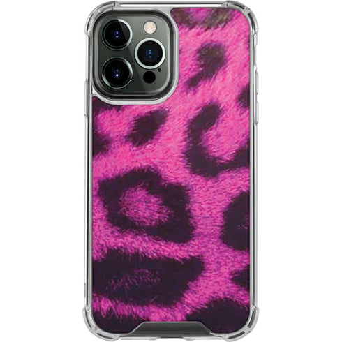 Pink Leopard Spots iPhone 14 Pro Max Clear Case