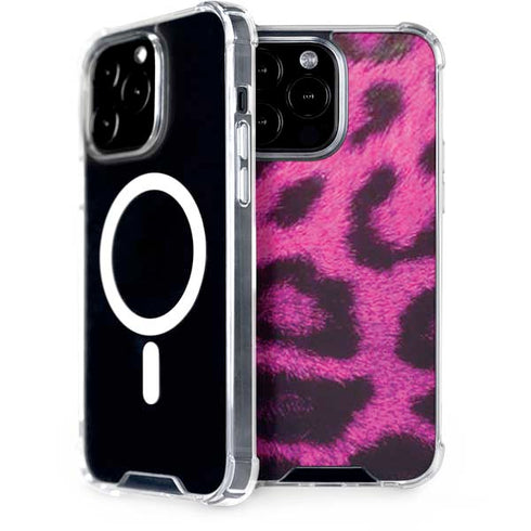 Pink Leopard Spots iPhone 15 Pro Max MagSafe Case