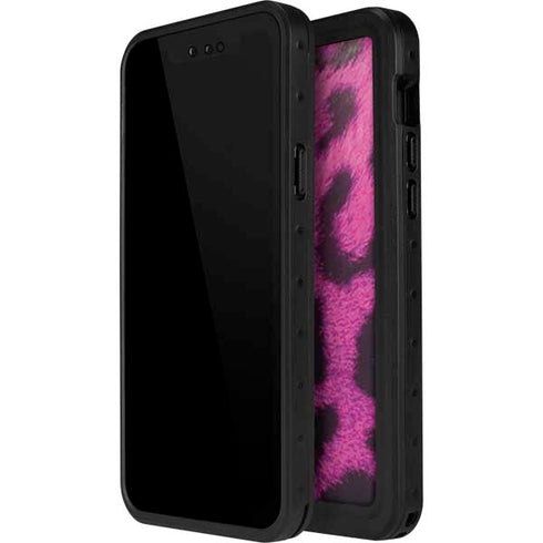 Pink Leopard Spots iPhone 14 Pro Max Waterproof Case