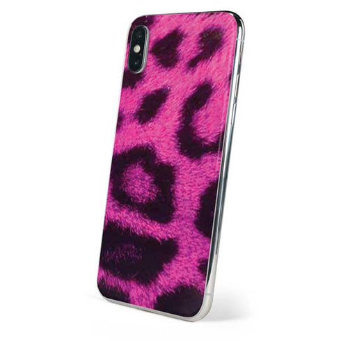 Pink Leopard Spots iPhone X Skin