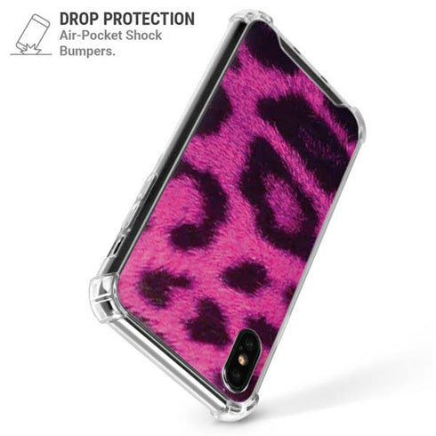 Pink Leopard Spots iPhone XS Max Clear Case