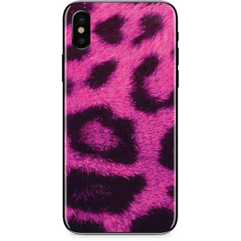 Pink Leopard Spots iPhone XS Skin